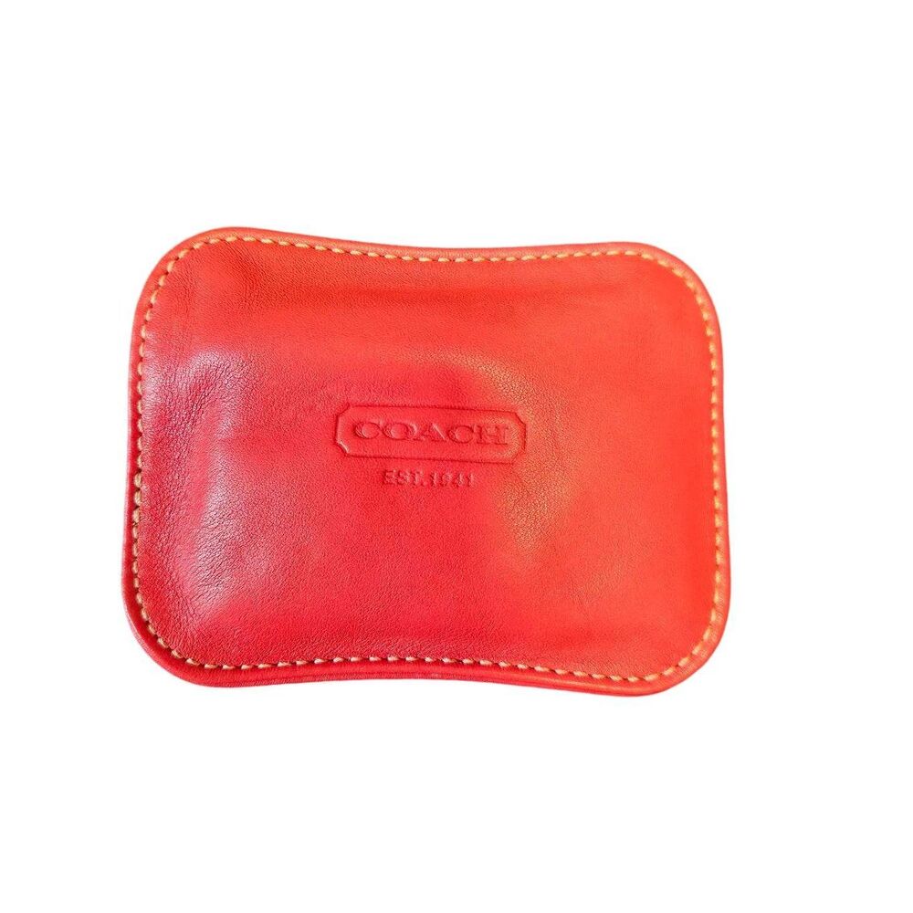 Coach Vintage Red Leather Paperweight Office Supply